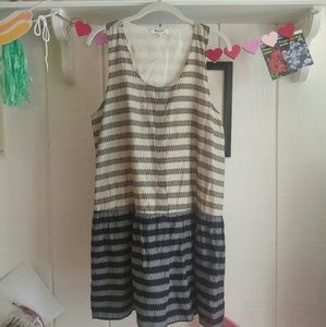 Madewell Striped Sleeveless Drop Waist Dress